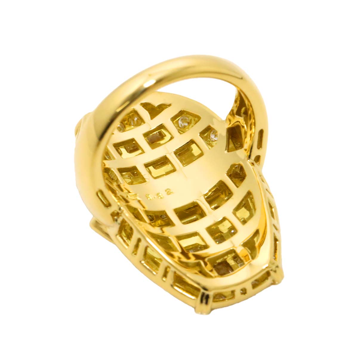 Diamond 3.32ct Ring 18K YG Yellow Gold 750 5.75-6(US)