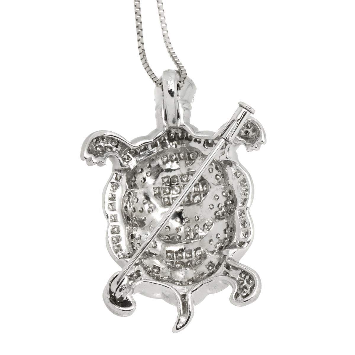 Diamond 2.08ct Necklace 18K K18 WG White Gold 750