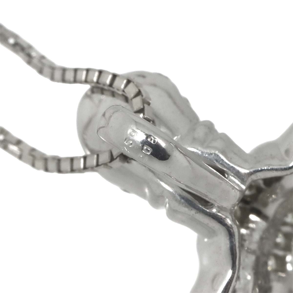 Diamond 2.08ct Necklace 18K K18 WG White Gold 750