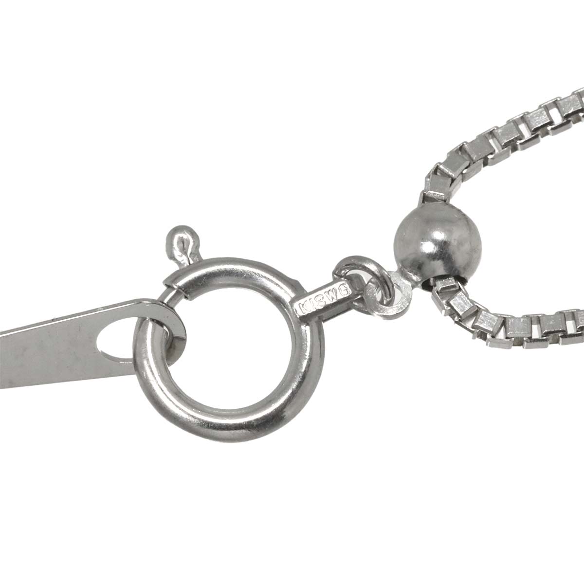 Diamond 2.08ct Necklace 18K K18 WG White Gold 750