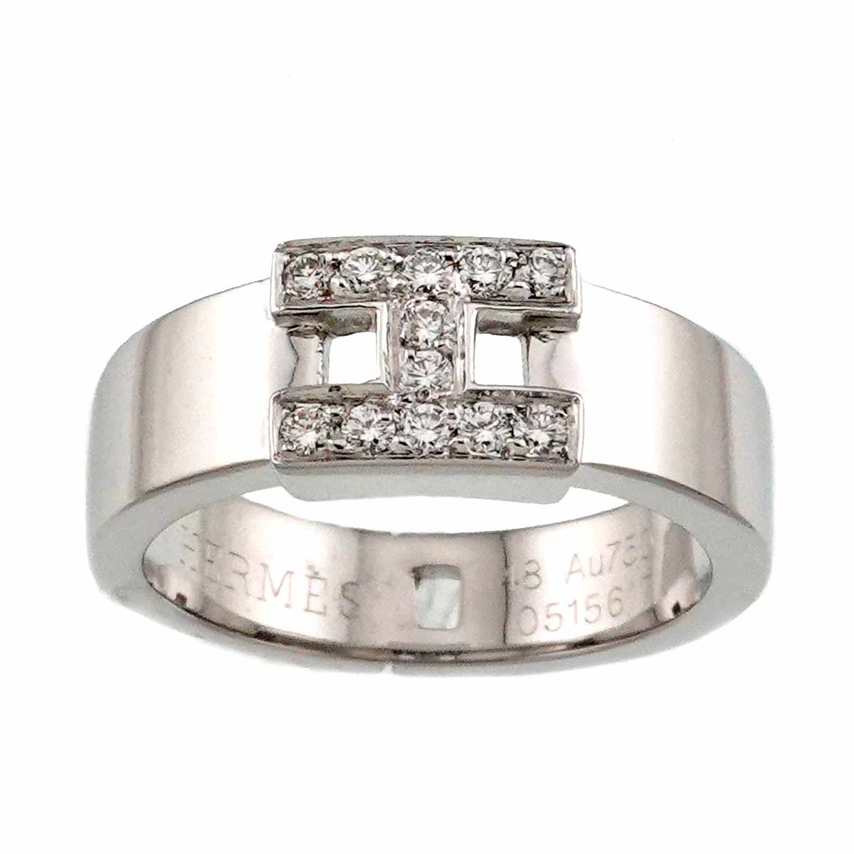 Hercules Diamond Ring 18K White Gold 750 Size48 4.5(US)