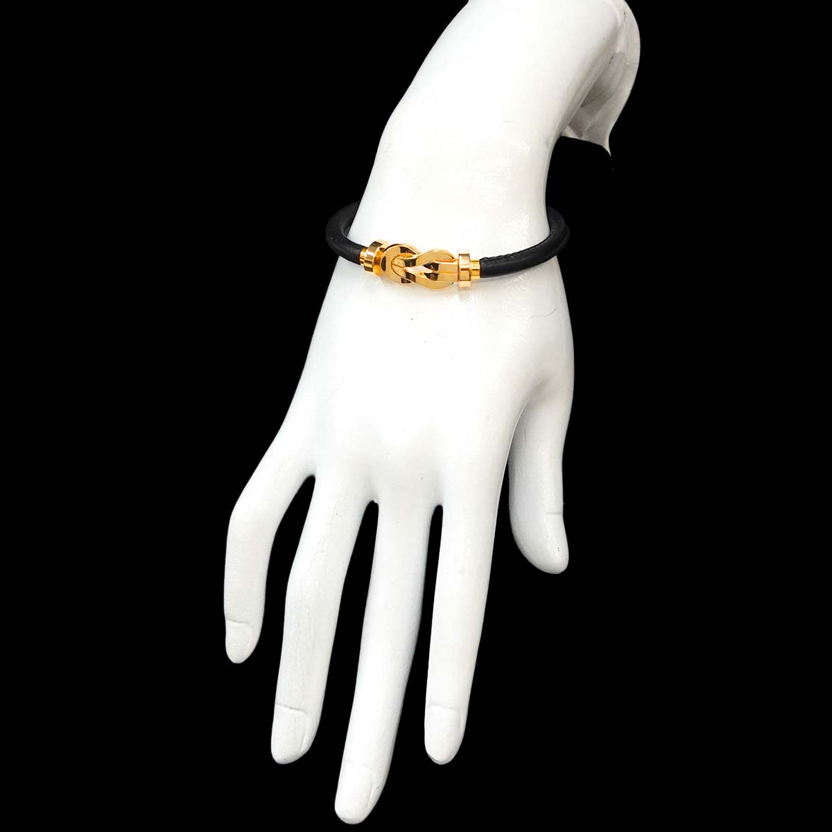 Chance Infini Bracelet LM 18K Yellow Gold 750 leather Steel Size17