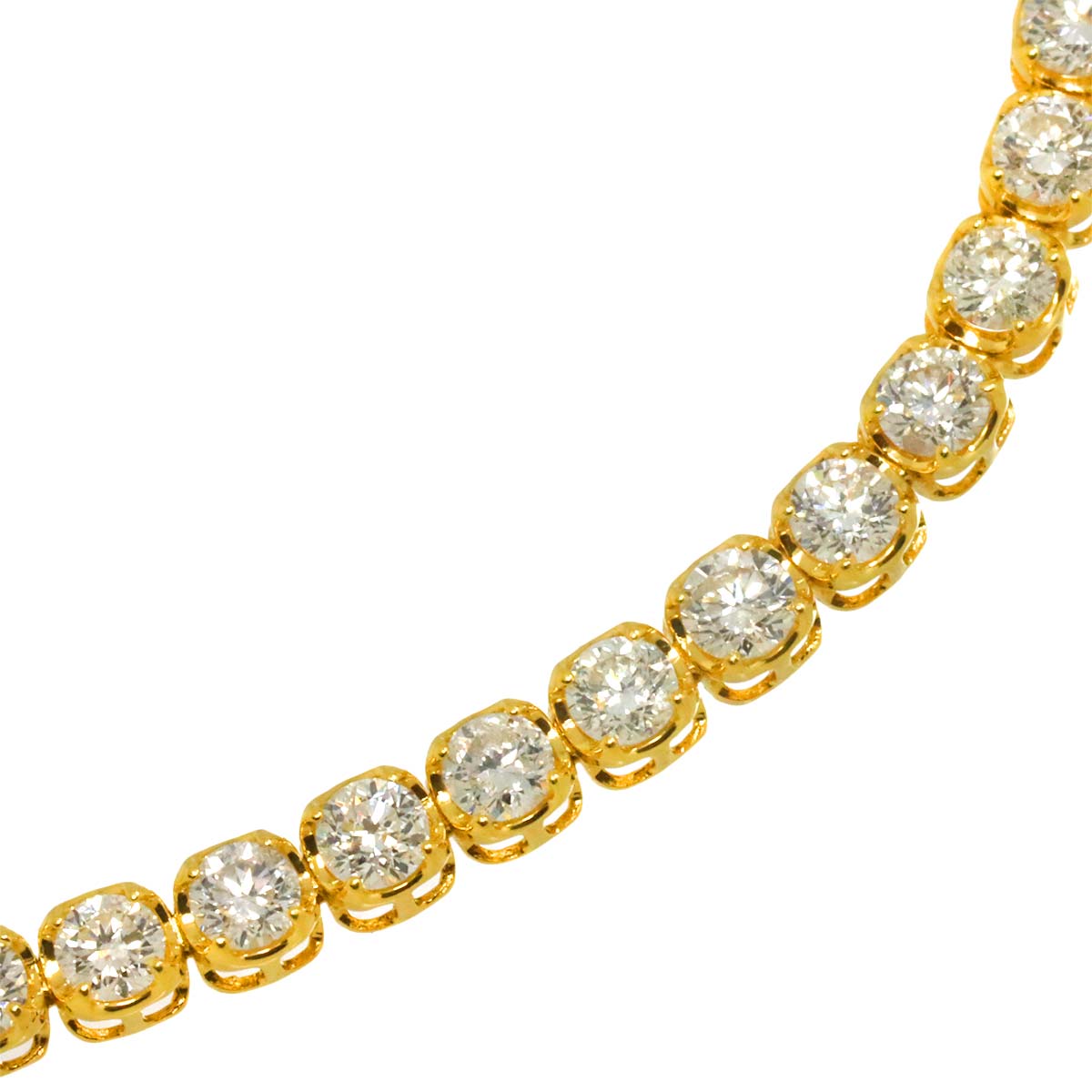 Diamond 3.00ct Bracelet K18 YG Yellow Gold 750