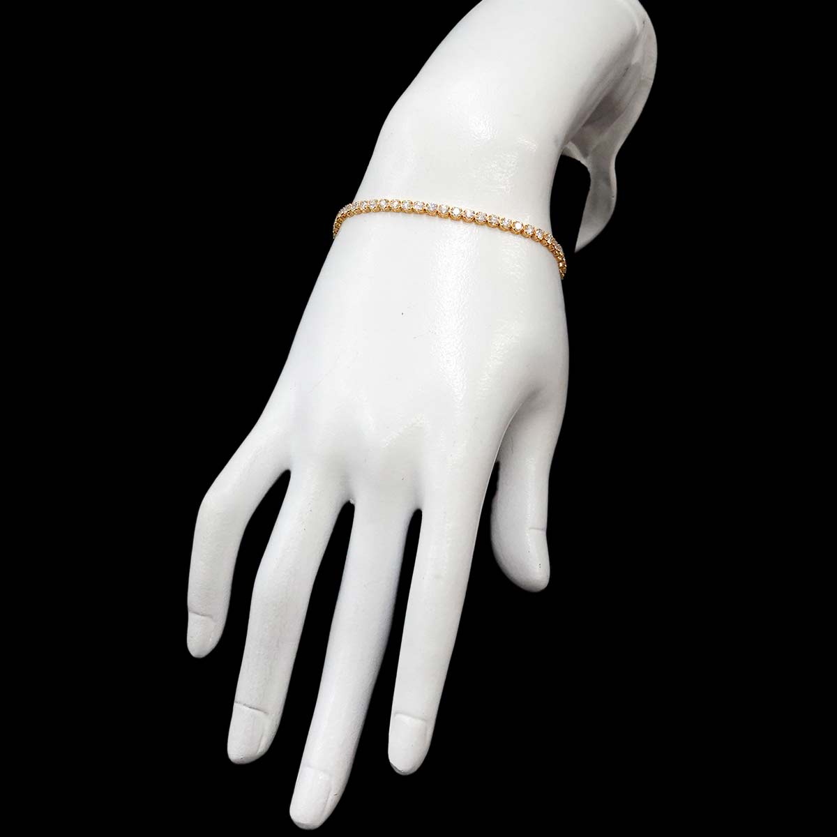 Diamond 3.00ct Bracelet K18 YG Yellow Gold 750