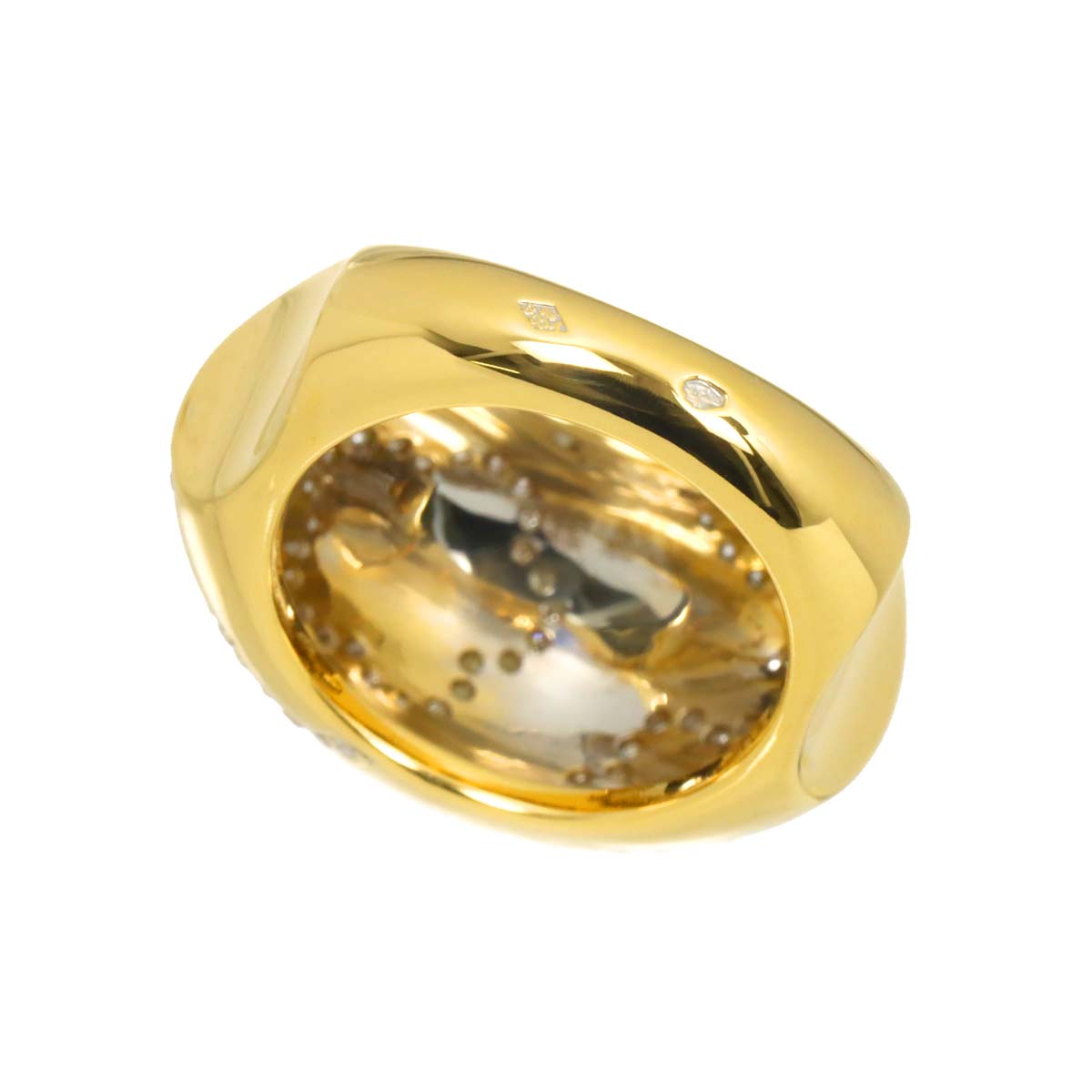 Flower Diamond Ring 18K Yellow Gold 750 Size50 5-5.25(US)