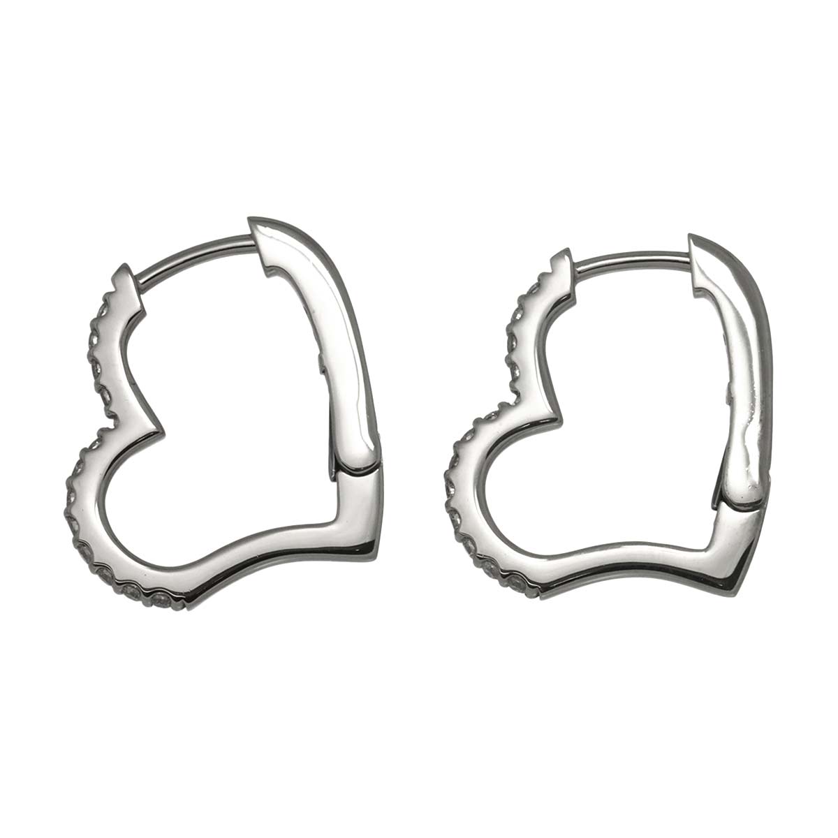 Diamond 0.10ct/0.10ct Earrings Pierced Pt Platinum