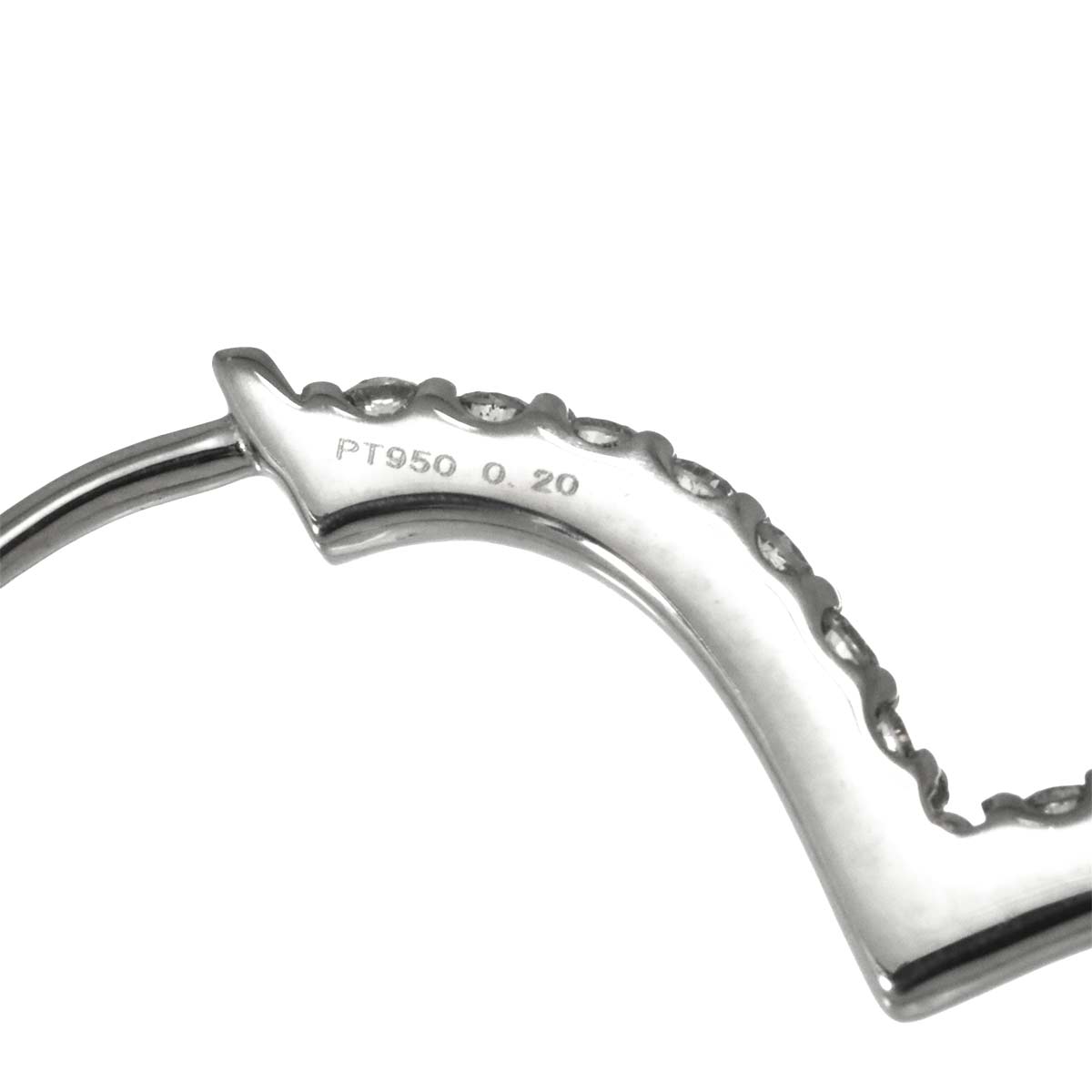 Diamond 0.20ct/0.20ct Earrings Pierced Pt Platinum