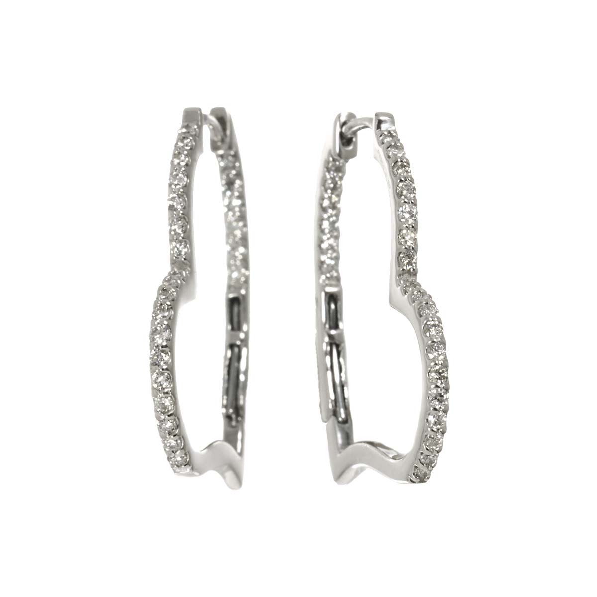 Diamond 0.20ct/0.20ct Earrings Pierced Pt Platinum