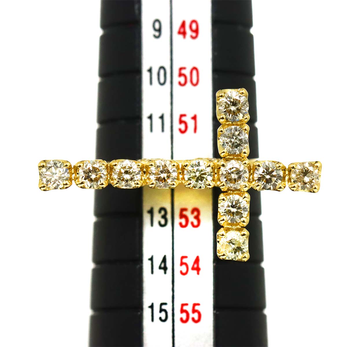 Diamond 1.00ct Ring 18K YG Yellow Gold 750 6(US)