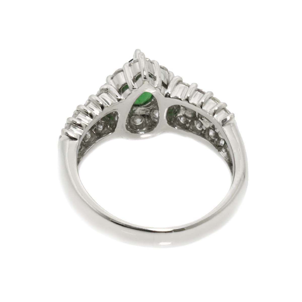 Garnet 0.96ct Diamond 1.23ct Ring Pt Platinum size6.75(US)