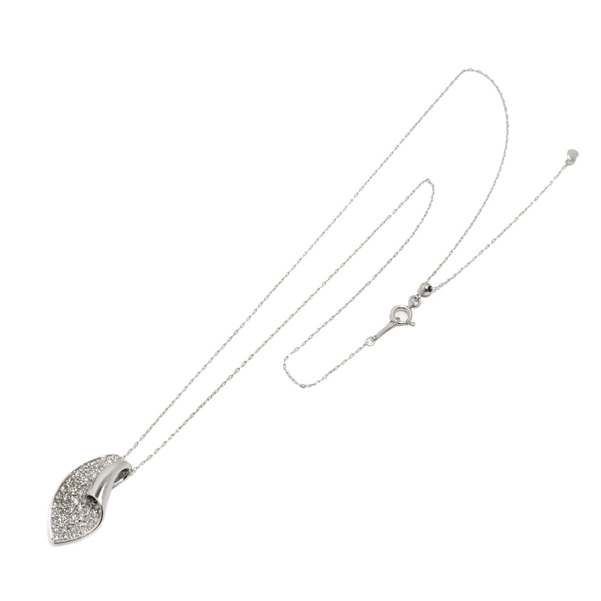 Diamond 0.70ct Necklace 18K WG White Gold 750