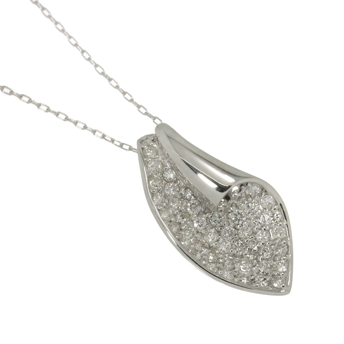 Diamond 0.70ct Necklace 18K WG White Gold 750