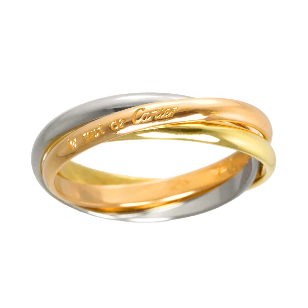 Trinity Ring 18K YG WG PG 750 Size49 4.75-5(US)