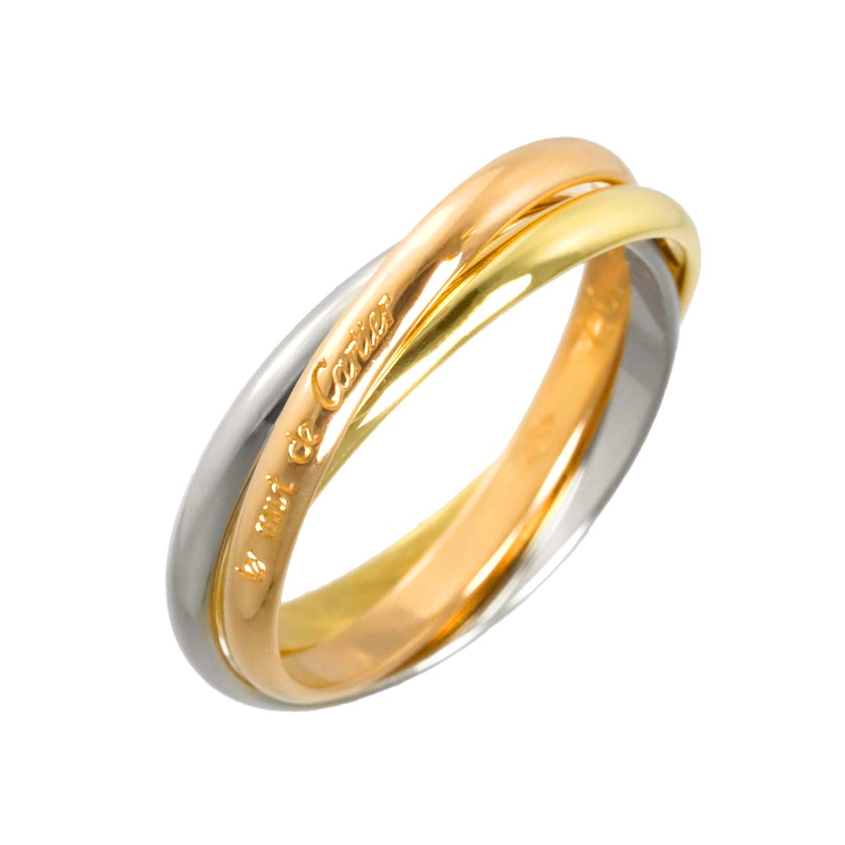 Trinity Ring 18K YG WG PG 750 Size49 4.75-5(US)