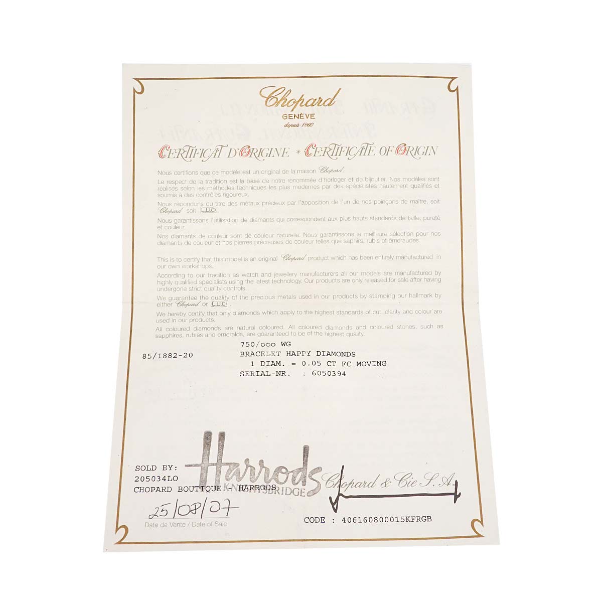 Happy Heart Diamond Bracelet 18K WG 750