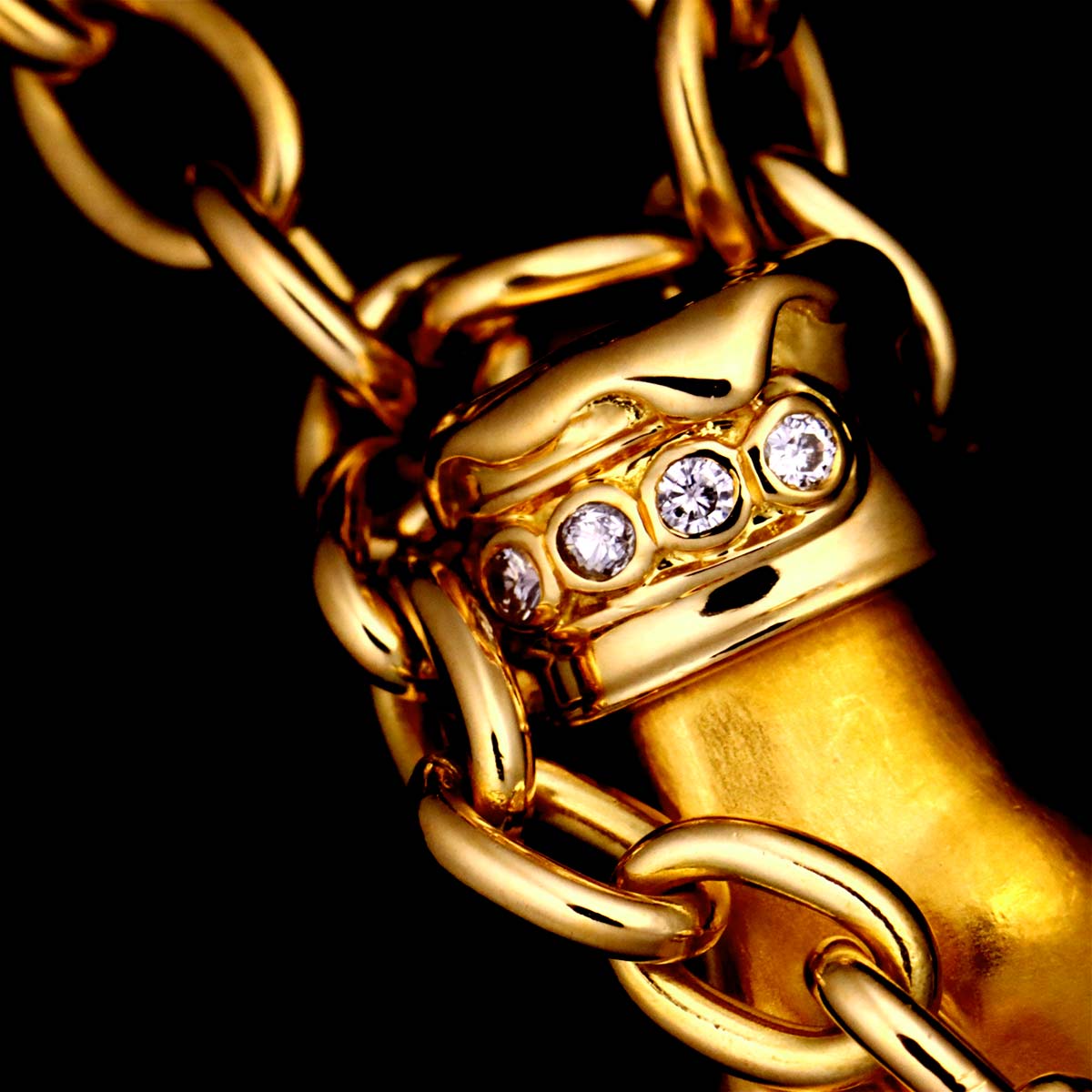 Diamond Necklace 18K YG 750