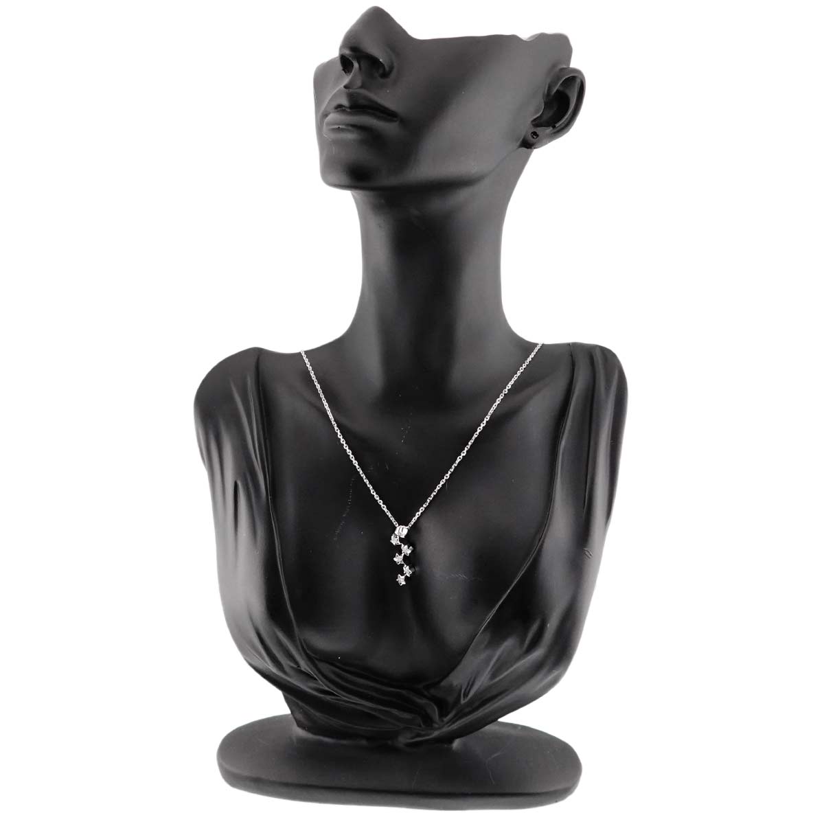 Comet Diamond Necklace 18K White Gold 750