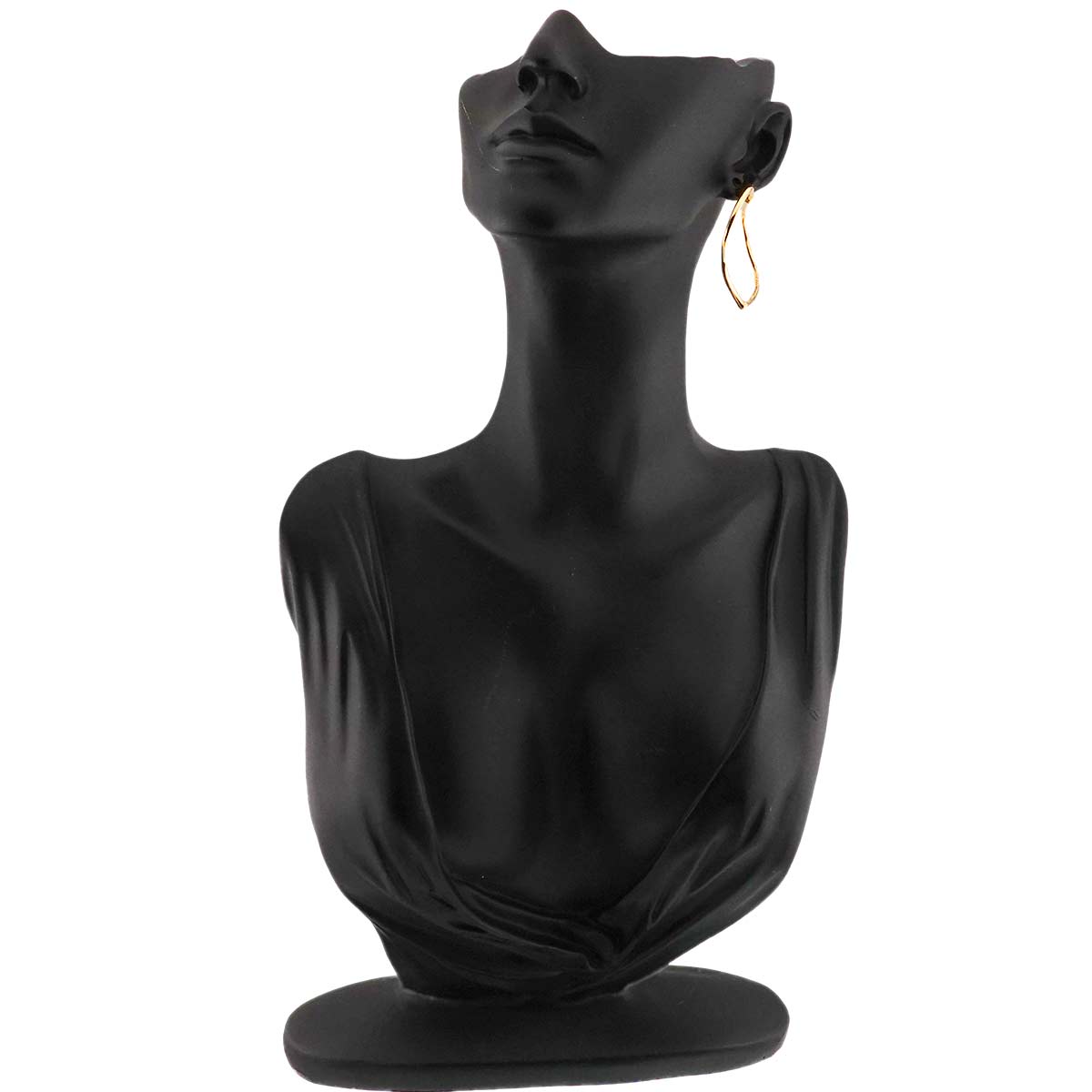 Open Heart Earrings Pierced 18K YG Yellow Gold 750