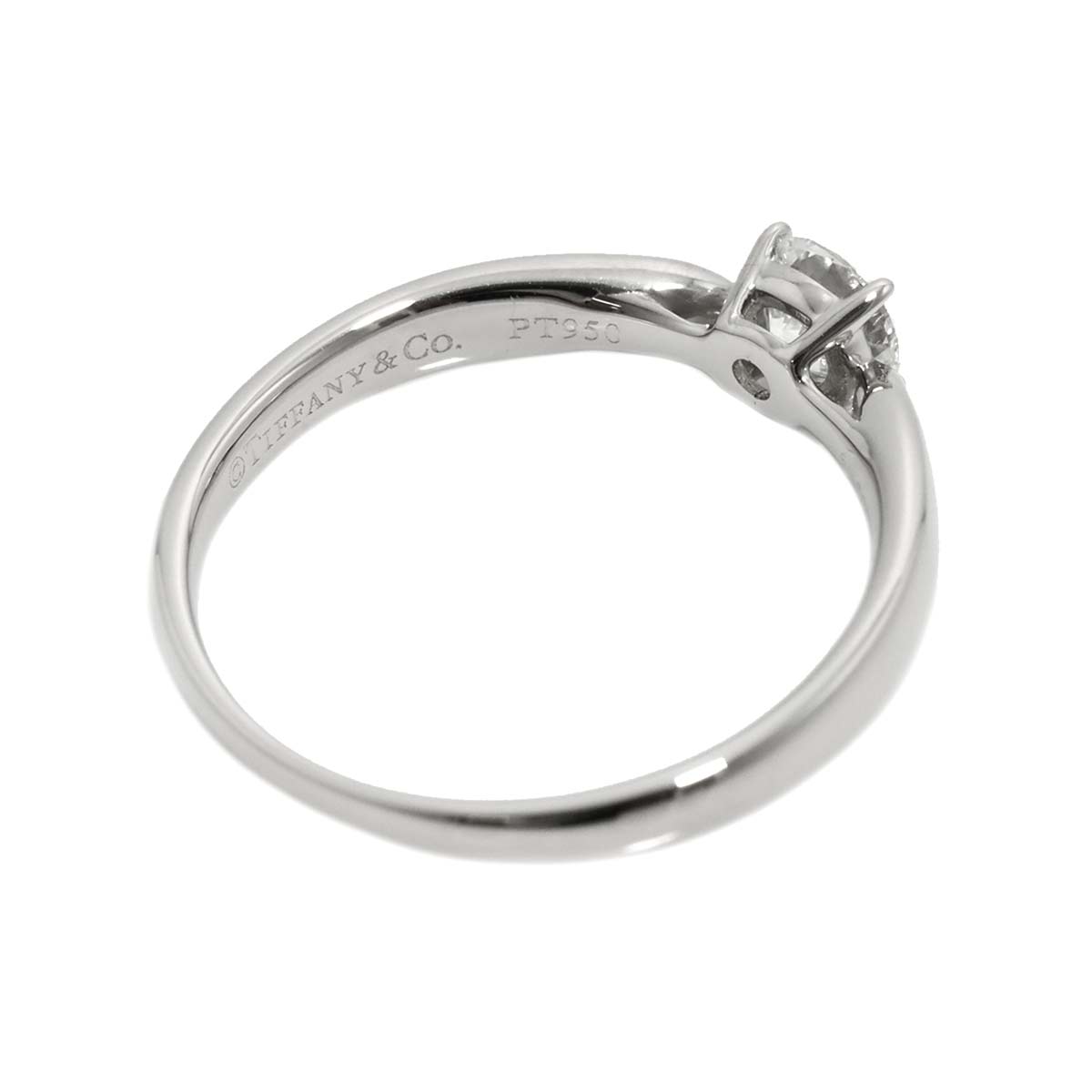 Diamond 0.36ct F/VVS2/3EX Ring Pt Platinum Size5.25(US)