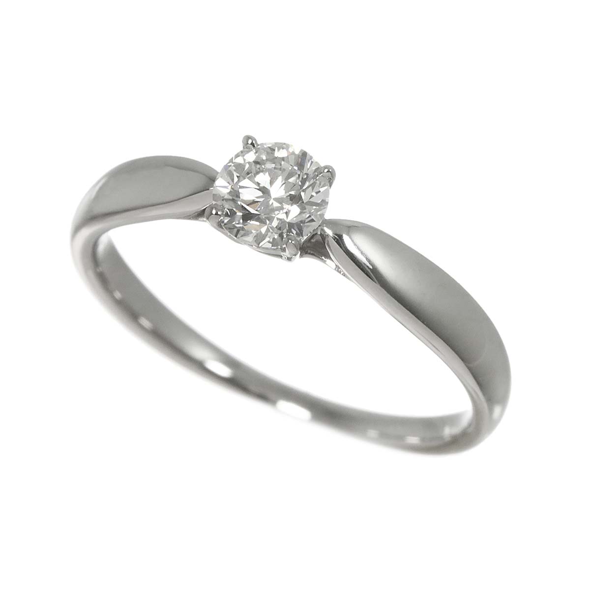 Diamond 0.36ct F/VVS2/3EX Ring Pt Platinum Size5.25(US)