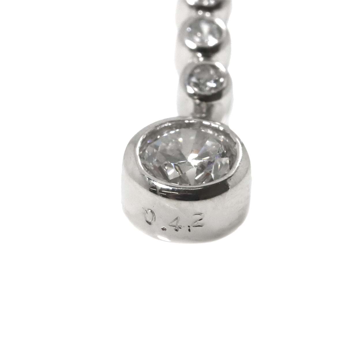 Diamond 0.42ct/0.42ct Earrings Pierced Pt Platinum