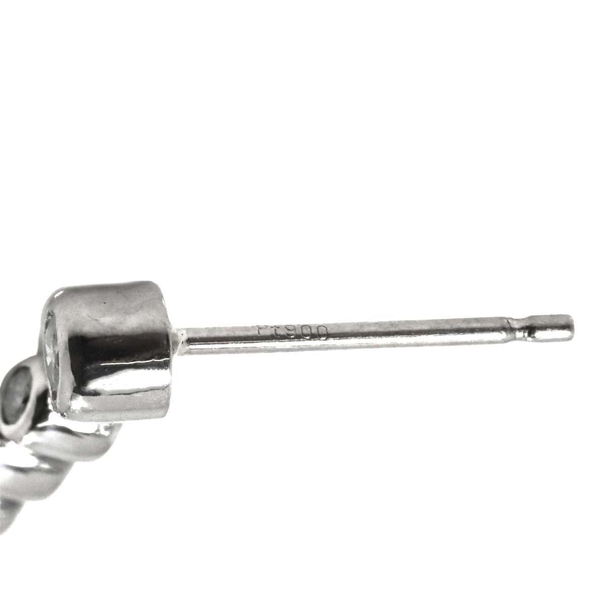 Diamond 0.42ct/0.42ct Earrings Pierced Pt Platinum