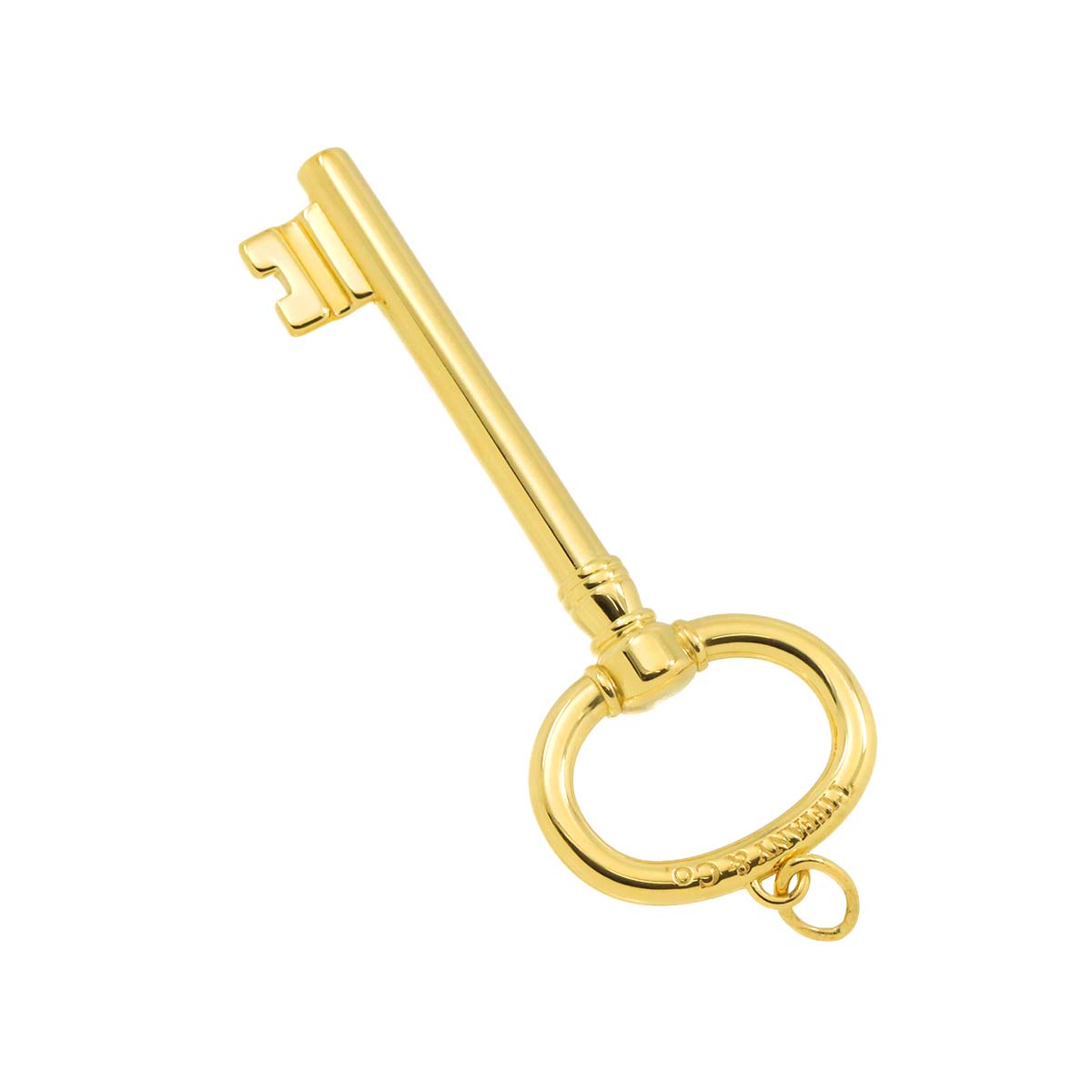 Oval Key Pendant Top 18K Yellow Gold 750