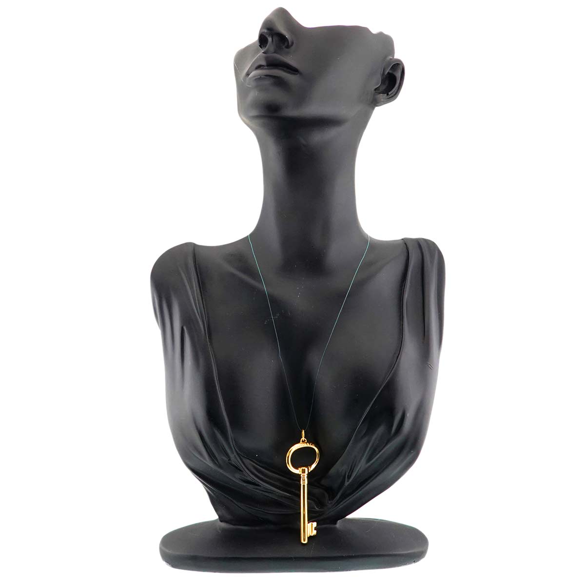 Oval Key Pendant Top 18K Yellow Gold 750