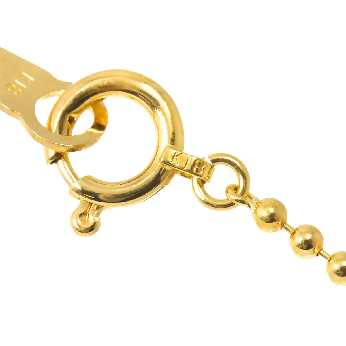 Baby Pearl 4.0mm Diamond Necklace 18K YG 750