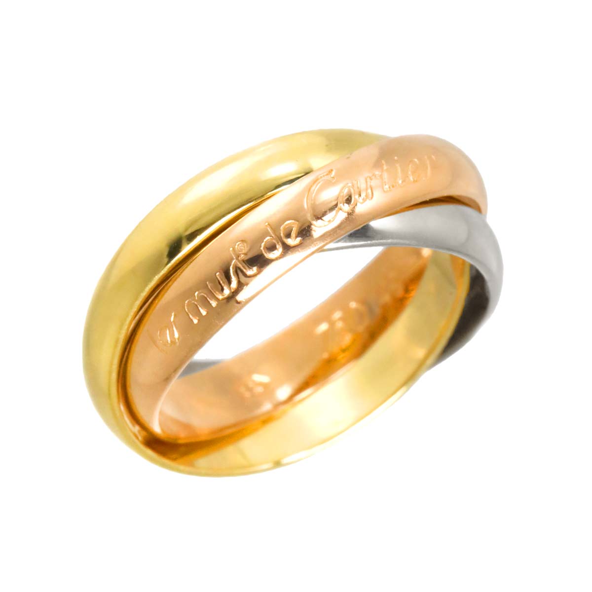Trinity Ring MM 18K YG WG PG 750 Size49 4.75-5(US)