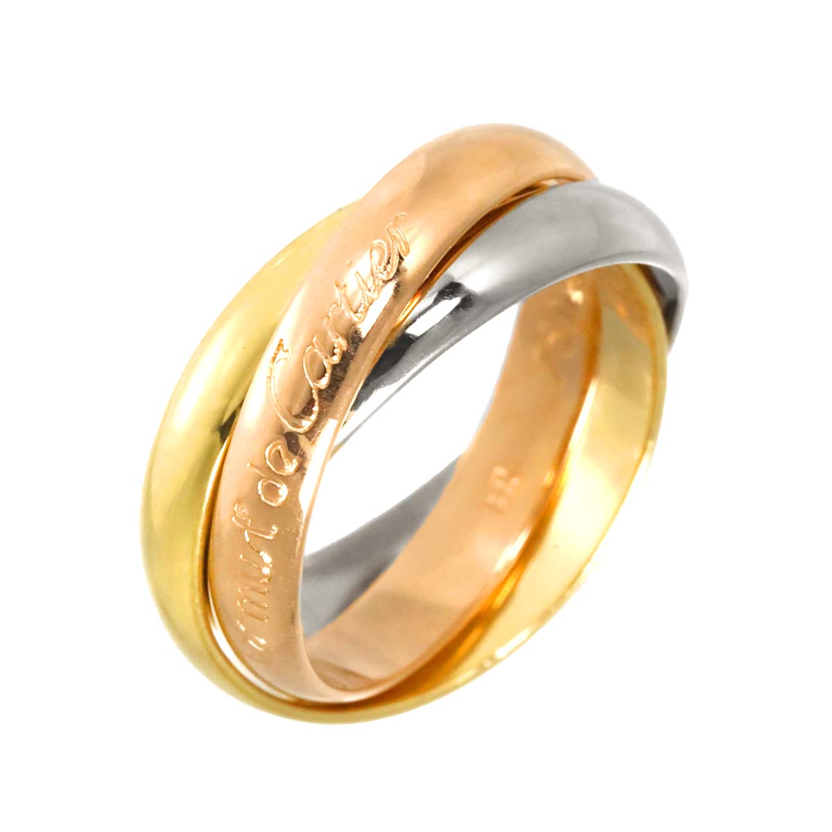 Trinity Ring MM 18K YG WG PG 750 Size49 4.75-5(US)