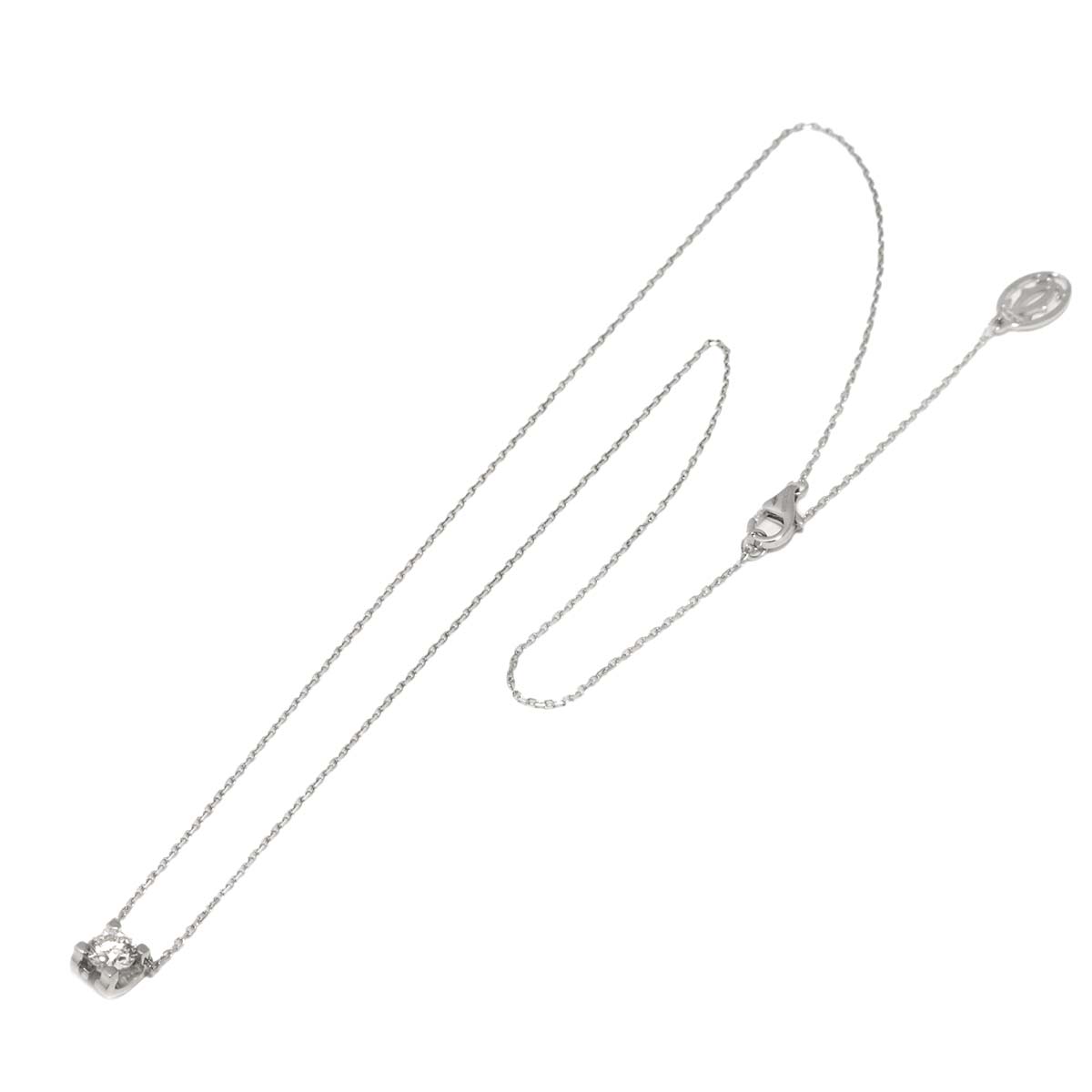 C De Diamond 0.50ct H/VVS1/3EX Necklace 18K WG 750