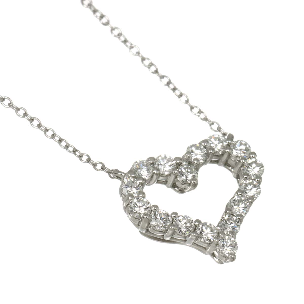 Sentimental Heart Diamond Necklace Platinum