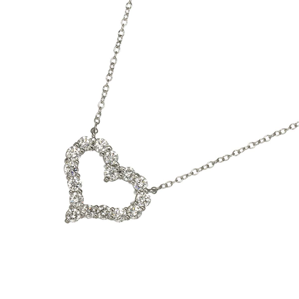 Sentimental Heart Diamond Necklace Platinum