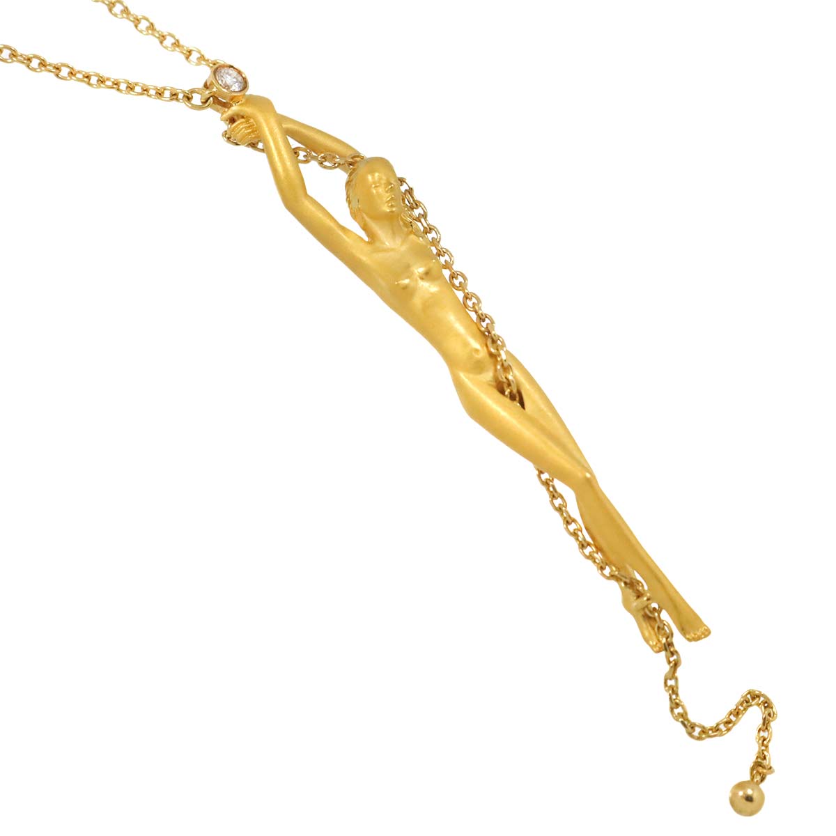 Diamond Necklace 18K YG 750