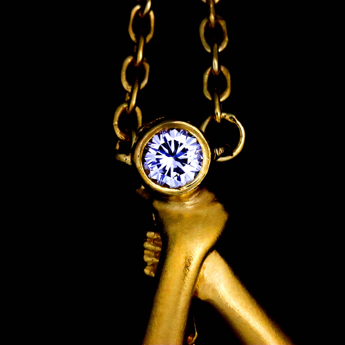 Diamond Necklace 18K YG 750