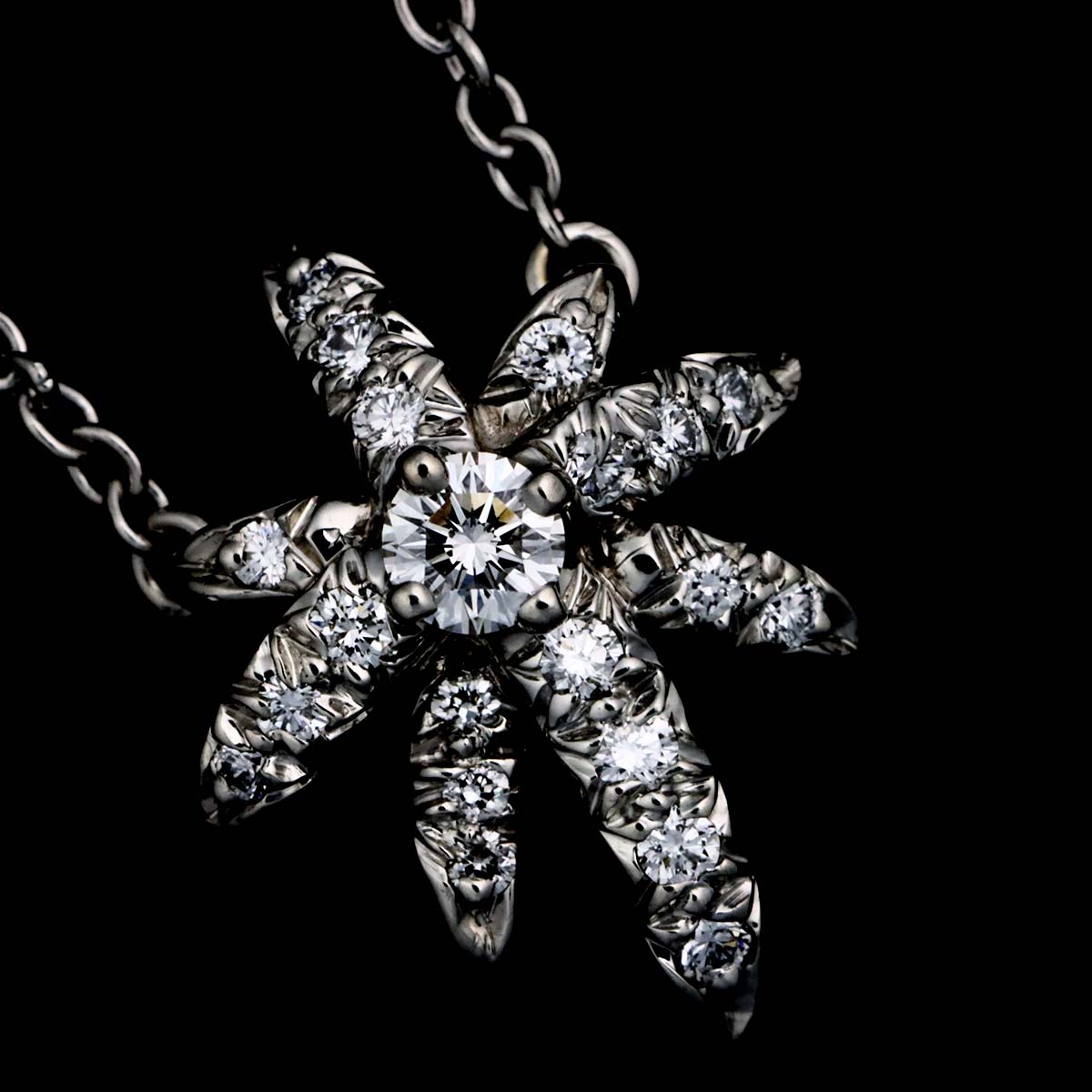 Fireworks Diamond Necklace Platinum