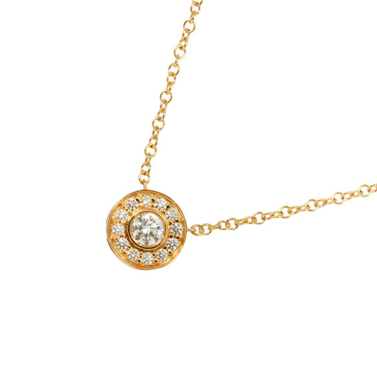 Circlet Diamond Necklace 18K PG 750