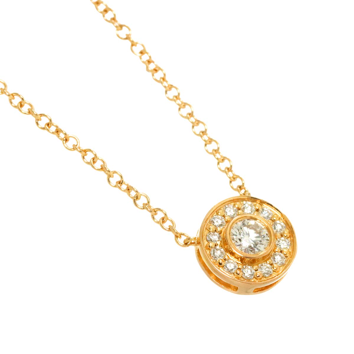 Circlet Diamond Necklace 18K PG 750