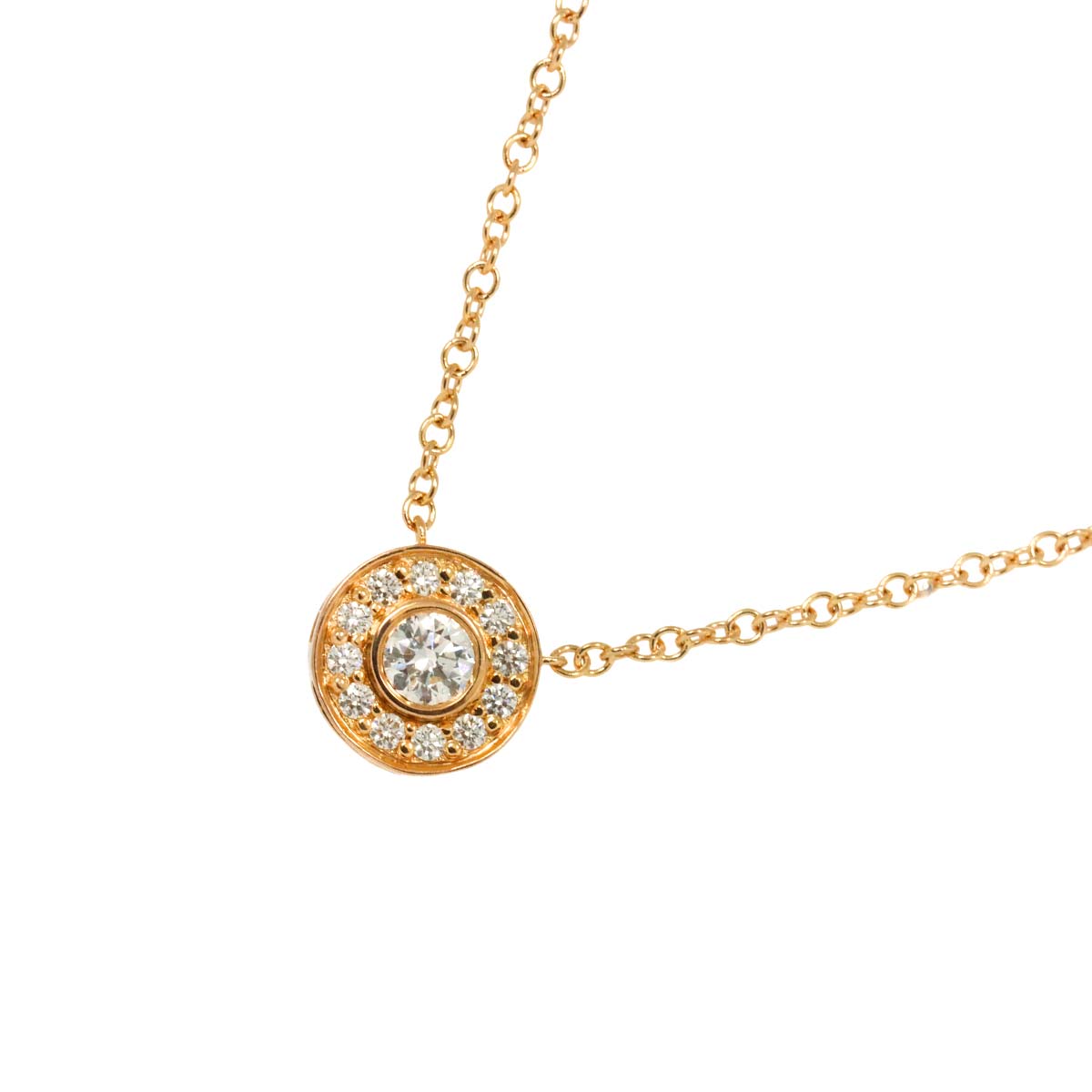 Circlet Diamond Necklace 18K PG 750