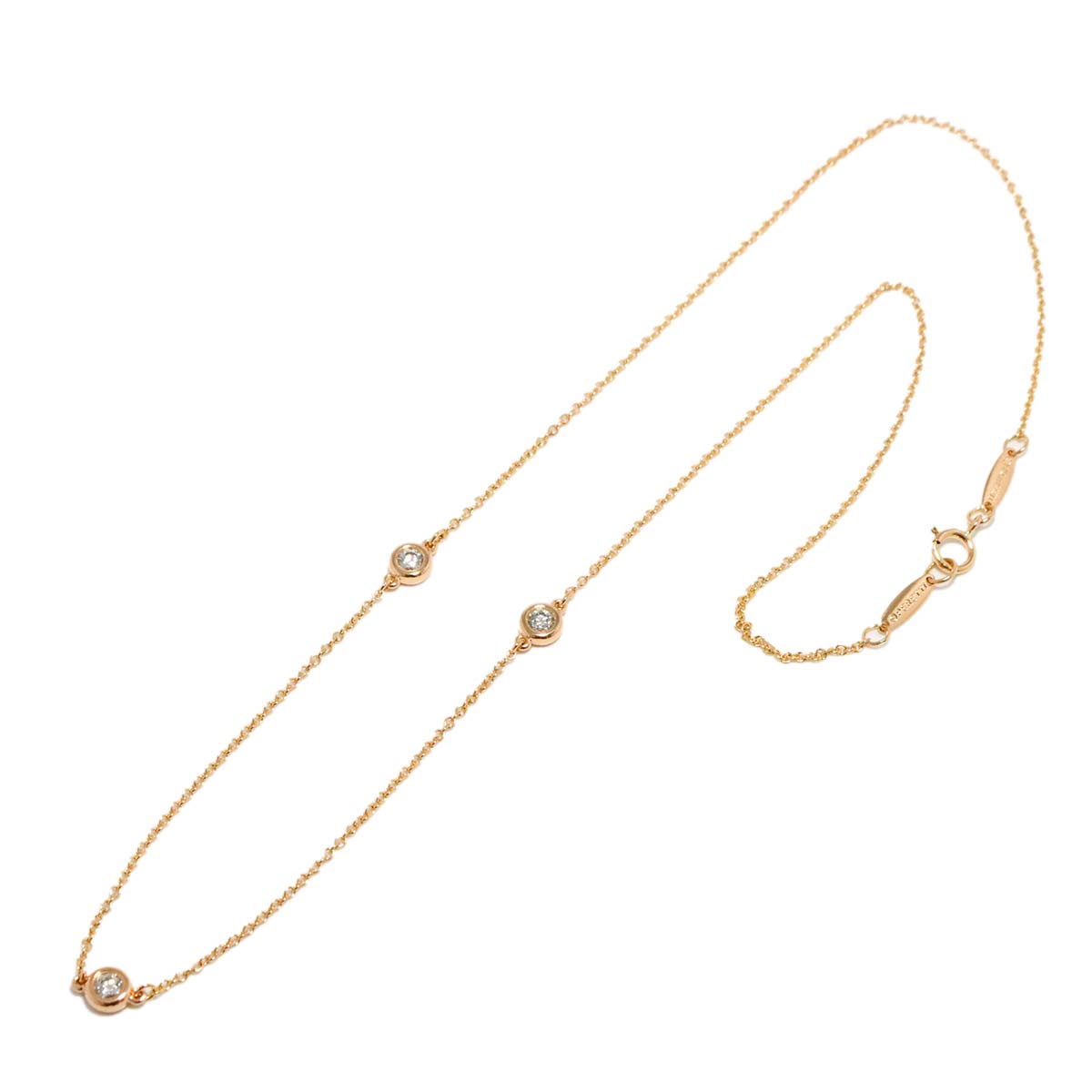 By The Yard Diamond 3P Necklace 18K PG 750