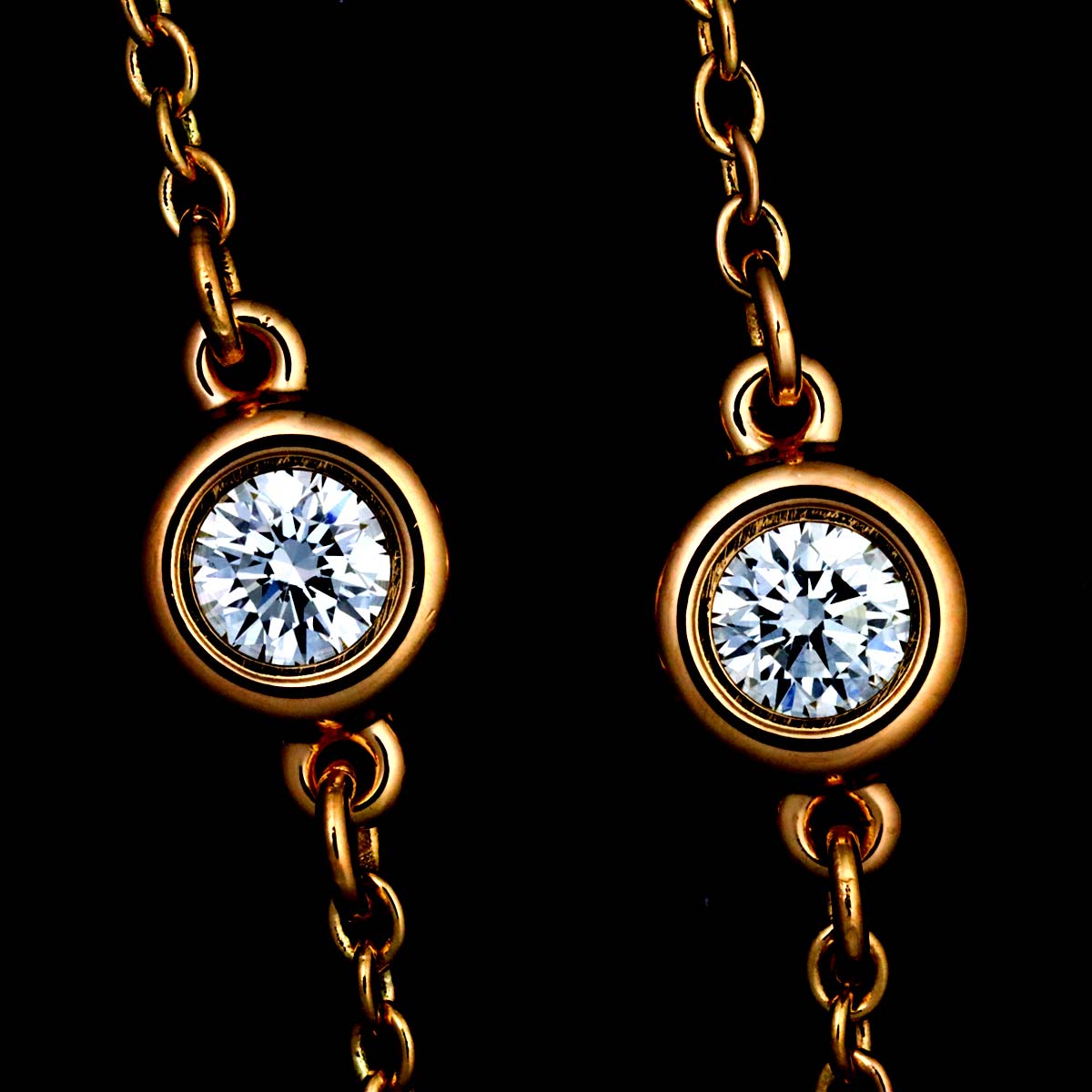 By The Yard Diamond 3P Necklace 18K PG 750