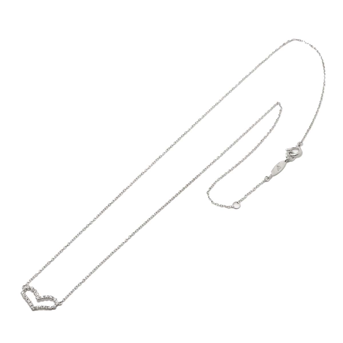 Diamond 0.13ct Necklace 18K White Gold 750