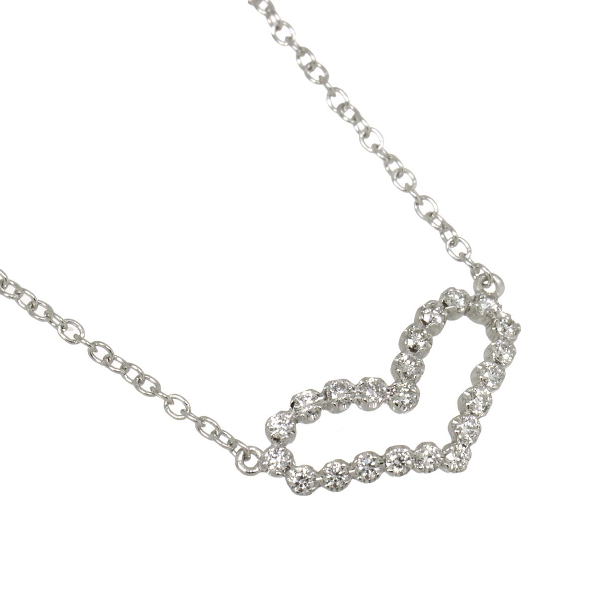 Diamond 0.13ct Necklace 18K White Gold 750