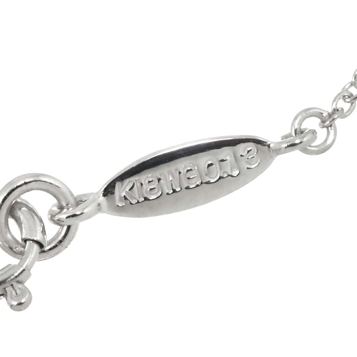 Diamond 0.13ct Necklace 18K White Gold 750