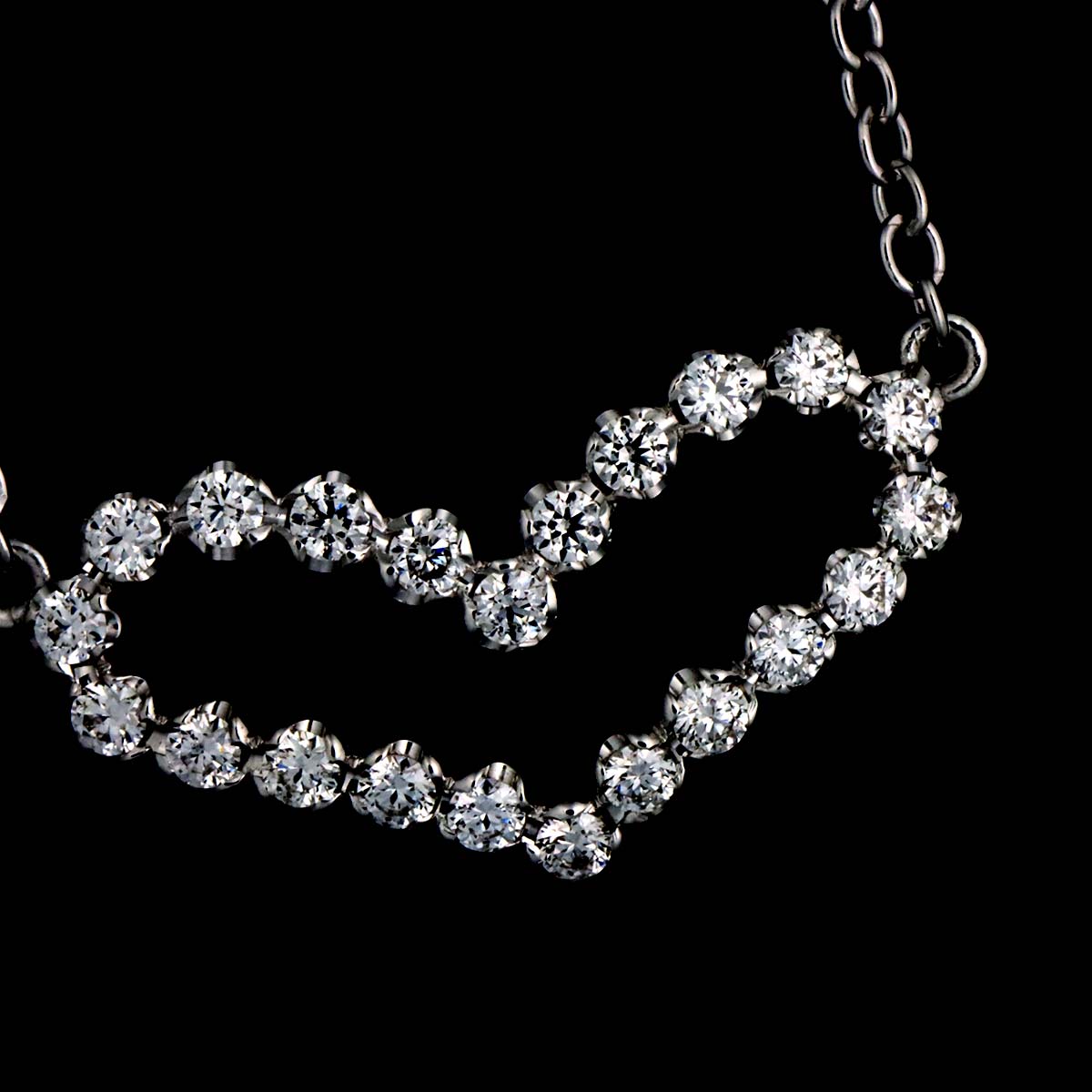 Diamond 0.13ct Necklace 18K White Gold 750