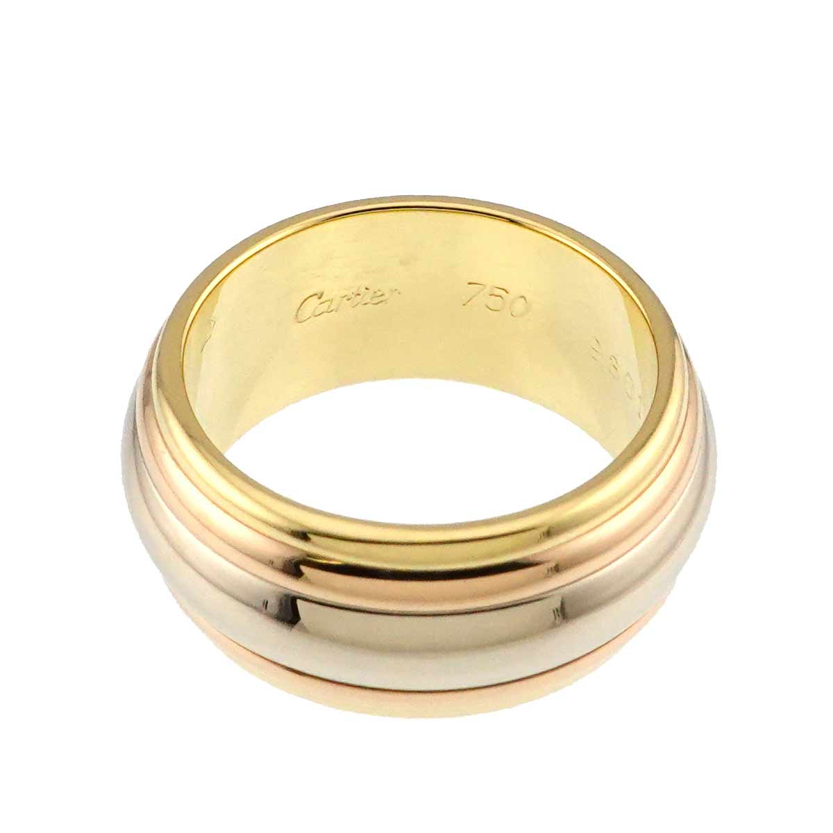 Trinity Three Gold Ring 18K YG WG PG 750 Size52 6(US)