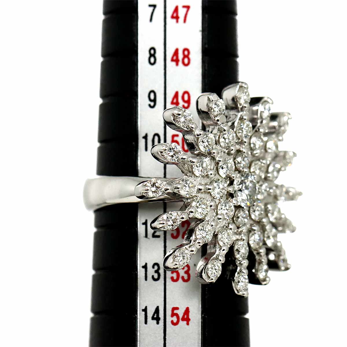 Diamond 0.18ct/1.40ct Ring 18K WG 750 Size5.5-5.75(US)