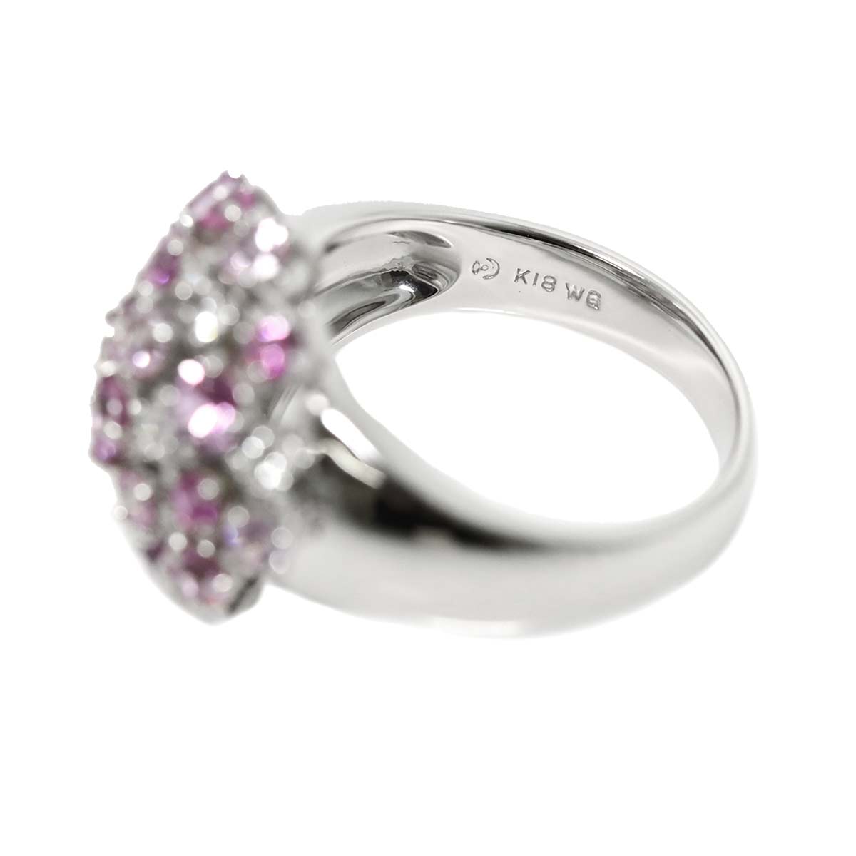 Sapphire Diamond 0.26ct Ring 18K WG 750 Size6.75(US)