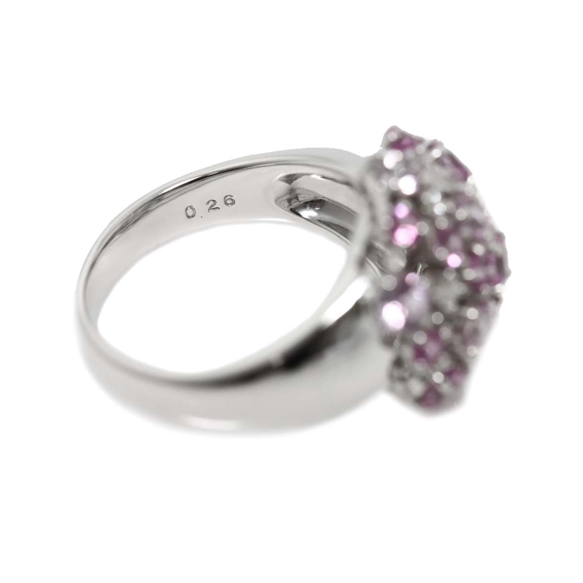 Sapphire Diamond 0.26ct Ring 18K WG 750 Size6.75(US)